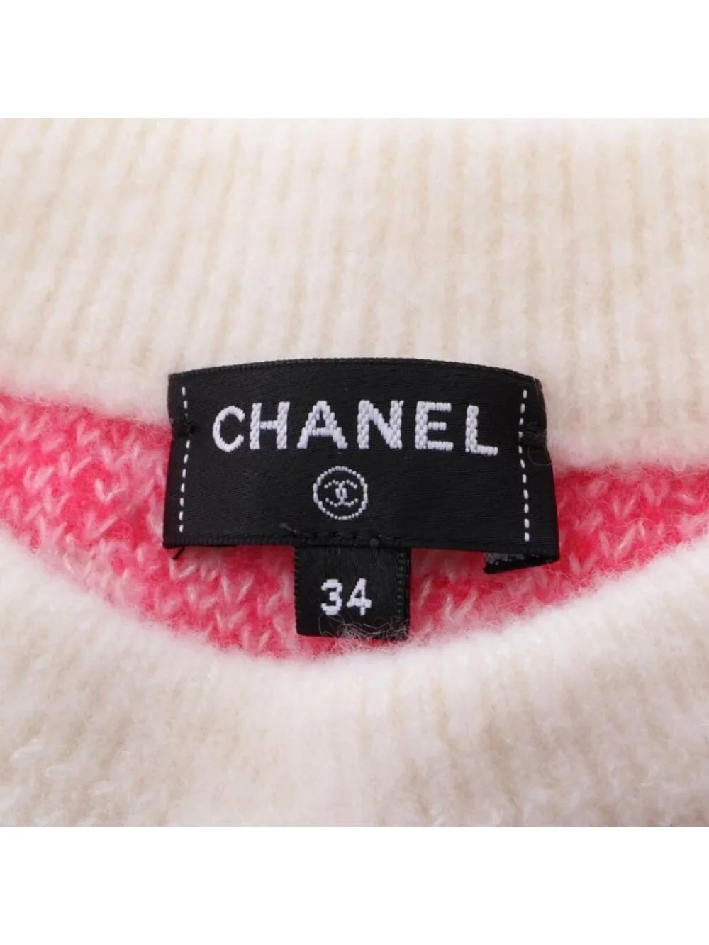 Chanel Sweater CC Logo Star Cashmere Silk
